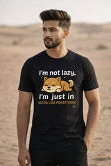 Black unisex cartoon printed t-shirt casual streetwear