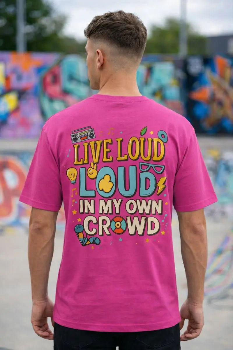 Casual streetwear cotton t-shirt back view