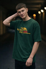 Lifestyle shot men wearing Adventure King anime t-shirt
