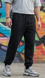 Premium black jogger pants unisex 260 gsm