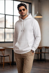 Eagle back print hoodie lifestyle shot for men, premium urban streetwear look