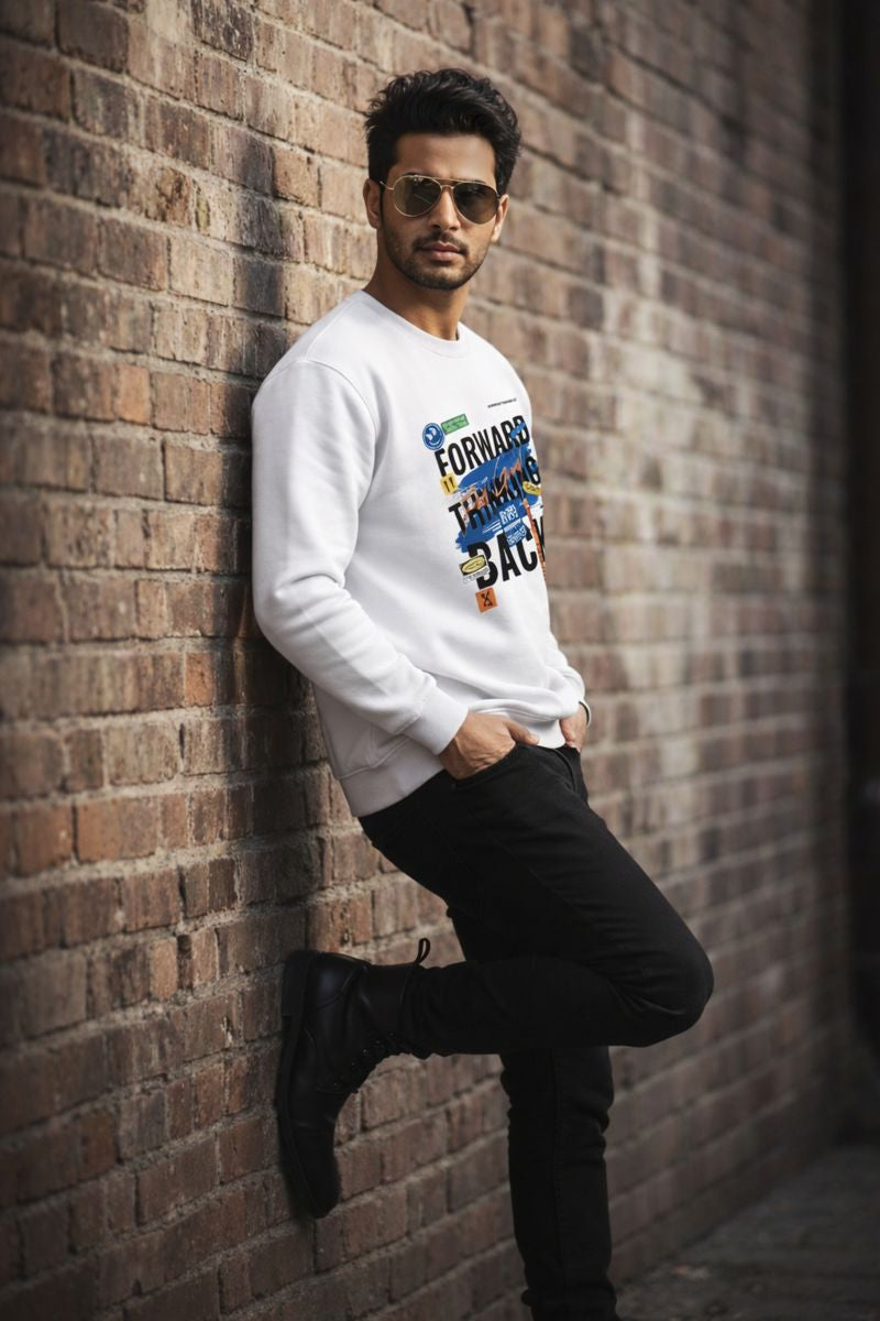 Forward Thinking oversized sweatshirt street style look for men, premium urban fashion outfit