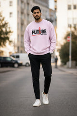 Future Next Era oversized sweatshirt side angle view for men, relaxed fit streetwear style