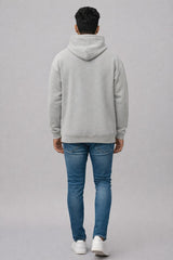 The Journey Begins oversized hoodie back view showing clean finish and relaxed fit